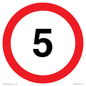 5mph or 5kph road speed sign